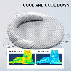 Cooling Orthopedic Dog Bed | Breathable Washable Pet Bed with Raised Edge | Non-Slip Summer Cooling Mat for Dogs & Cats