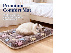 Luxury Thick Plush Dog Bed & Cat Bed – Washable Pet Mat for Small Dogs & Cats | Soft All-Season Crate & Sofa Bed