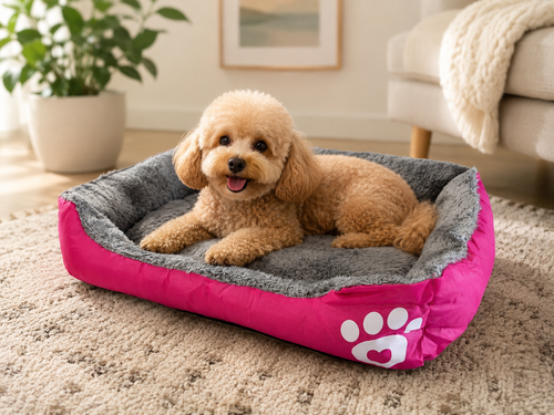 Luxury Plush Pet Bed – Medium Size – Ultra Soft, Cozy & Washable