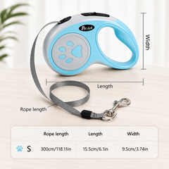 Premium Retractable Dog Leash | Automatic Tangle-Free Pet Leash with One-Button Brake for Small & Medium Dogs