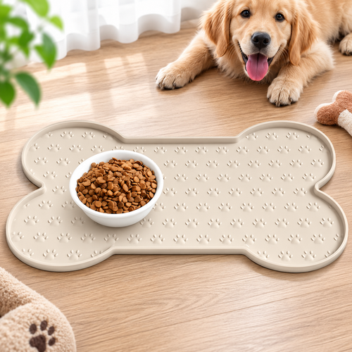 Premium Waterproof Pet Feeding Mat | Non-Slip Dog & Cat Food Bowl Placemat with Raised Edge
