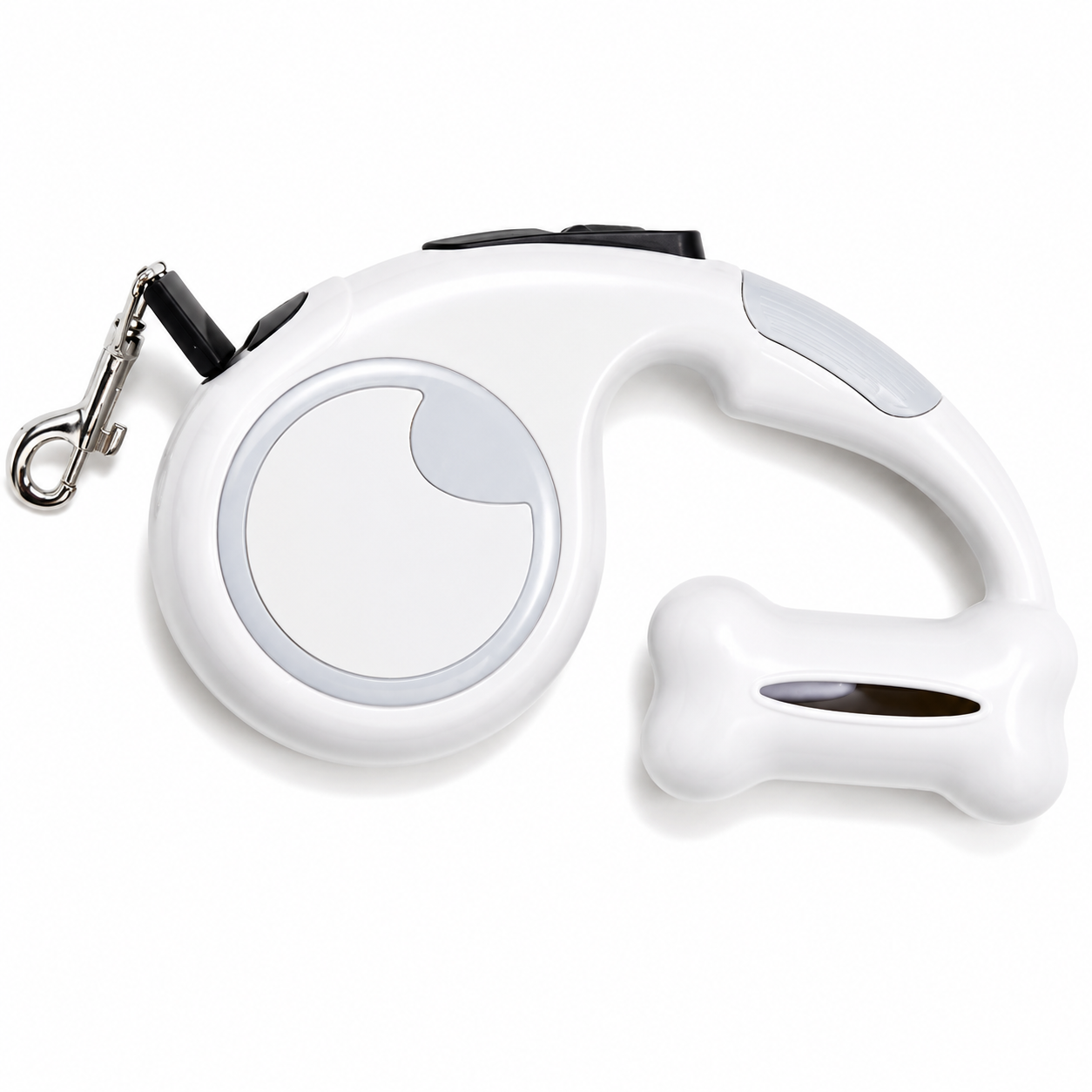 Premium 16.4 FT Retractable Dog Leash with Built-in Waste Bag Dispenser | One-Click Brake, Adjustable Automatic Leash for Small & Medium Dog