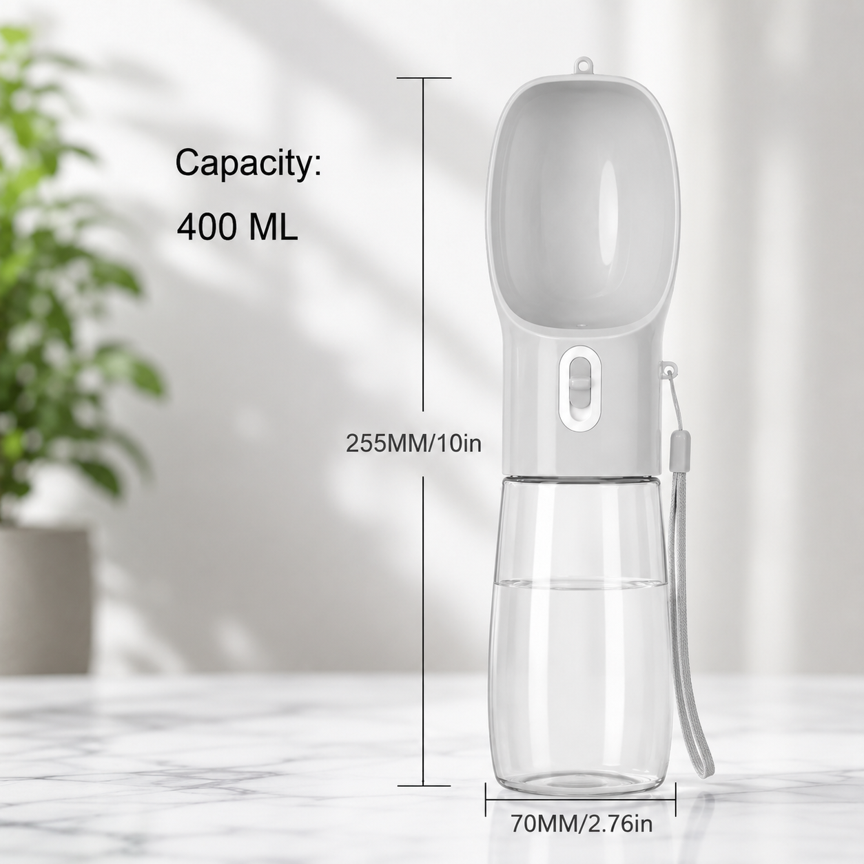 Premium Portable Dog Water Bottle | Leakproof Pet Water Dispenser for Travel, Walking & Hiking