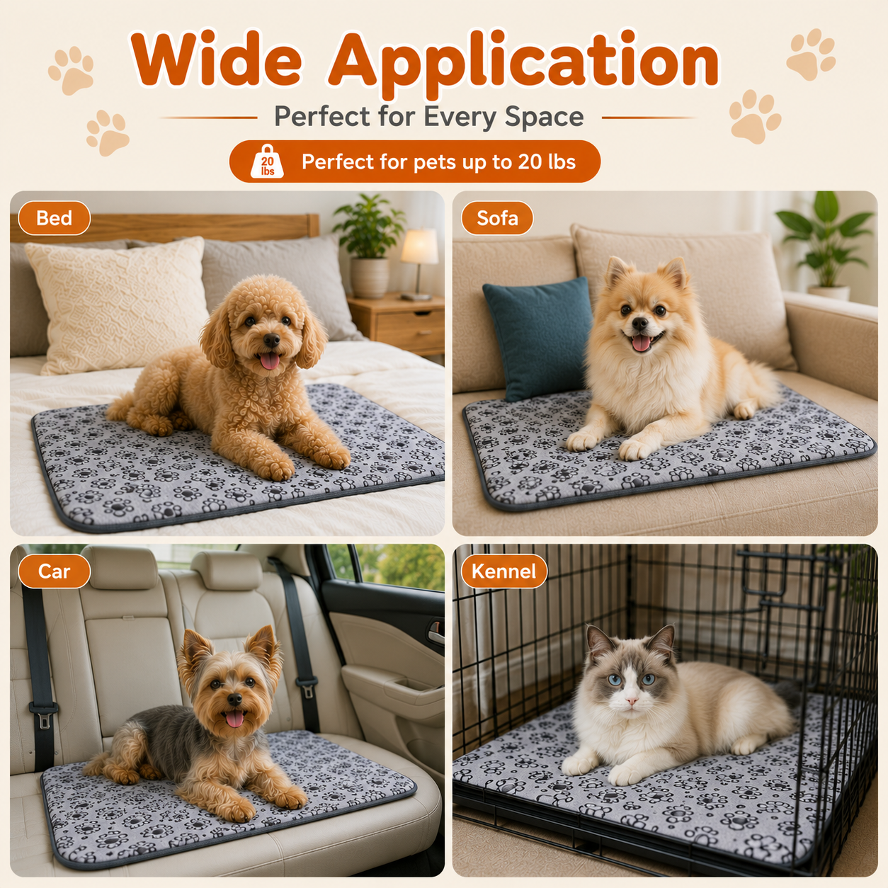 Ultra Soft 220 GSM Flannel Pet Blanket for Dogs & Cats – Machine Washable Cozy Throw for Small & Medium and Large Pets, Sofa, Bed, Car & Kennel