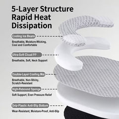 Cooling Orthopedic Dog Bed | Breathable Washable Pet Bed with Raised Edge | Non-Slip Summer Cooling Mat for Dogs & Cats