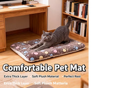 Luxury Thick Plush Dog Bed & Cat Bed – Washable Pet Mat for Small Dogs & Cats | Soft All-Season Crate & Sofa Bed