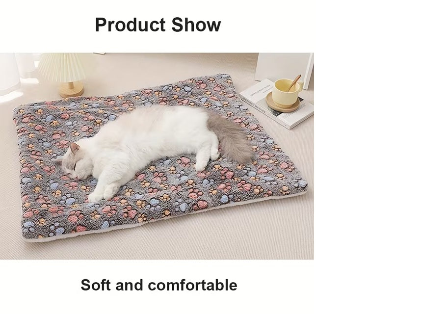 Luxury Thick Plush Dog Bed & Cat Bed – Washable Pet Mat for Small Dogs & Cats | Soft All-Season Crate & Sofa Bed