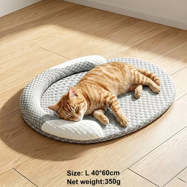 Cooling Orthopedic Dog Bed | Breathable Washable Pet Bed with Raised Edge | Non-Slip Summer Cooling Mat for Dogs & Cats