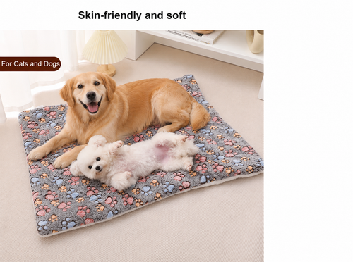 Luxury Thick Plush Dog Bed & Cat Bed – Washable Pet Mat for Small Dogs & Cats | Soft All-Season Crate & Sofa Bed