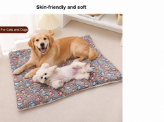Luxury Thick Plush Dog Bed & Cat Bed – Washable Pet Mat for Small Dogs & Cats | Soft All-Season Crate & Sofa Bed